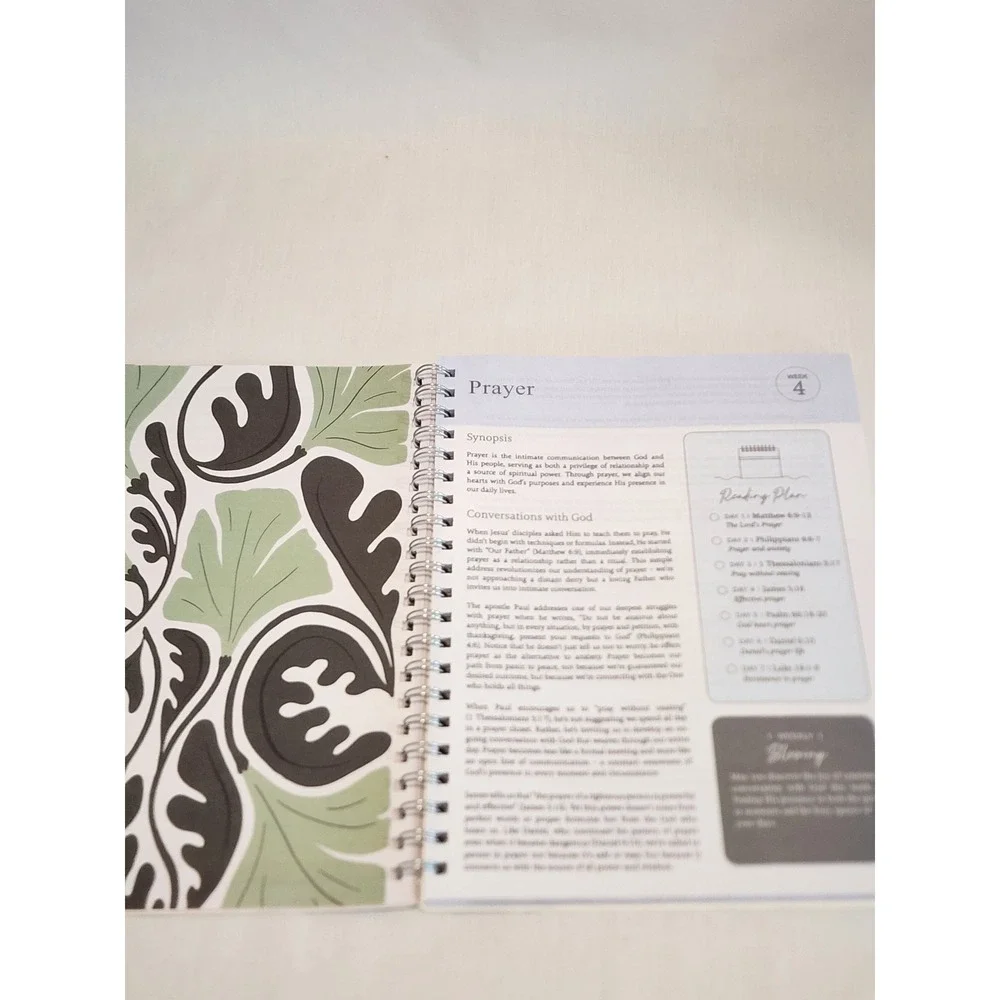 The Bible In One Year 52-Week Devotional Journal Spiral Bound with Tabs NEW